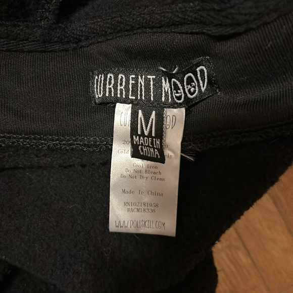 Current  Mood Black Hoodie with Silver Chain Detail - Picture 9 of 12